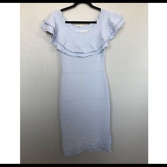 Eliza J. Powder Blue off shoulder midi dress - Picture 3 of 3